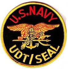 USN SPECIAL WARFARE SEAL Underwater Demolition Teams iron-on PATCH: SEAL UDT