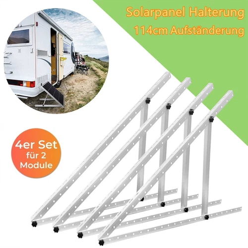 4PCS Balkonkraftwerk Halterung Solarhalterung 114cm für Geländer Balkon PV Modul