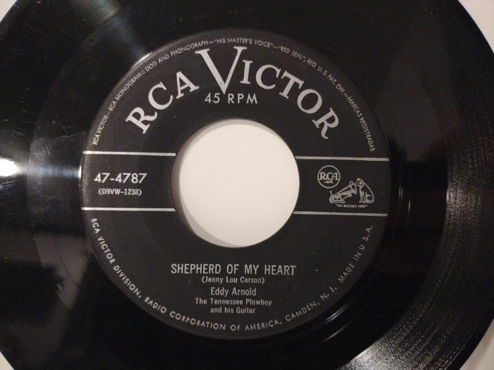 EDDY ARNOLD  45rpm  SHEPHERD OF MY HEART/A FULL TIME JOB RCA Victor 47-4787 - Image 2 of 4