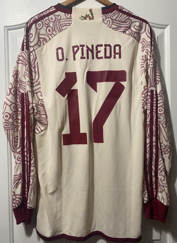 Adidas Mexiko Auswärtstrikot 2022-23 Orbelín Pineda Langarm HE8853 Herren L