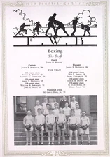 1929 Rutgers College Scarlet Letter Page Boxing Team  Group Pic
