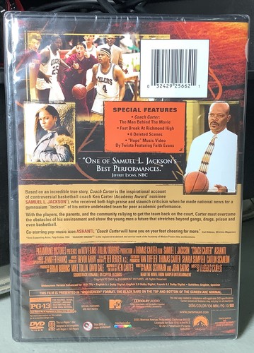 Coach Carter (DVD, 2005) Sealed Widescreen - Foto 2 di 2