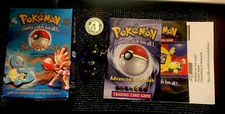 POKEMON BLACKOUT THEME DECK BOX,RULE BOOK,CARD LIST AND DAMAGE COUNTERS AND COIN