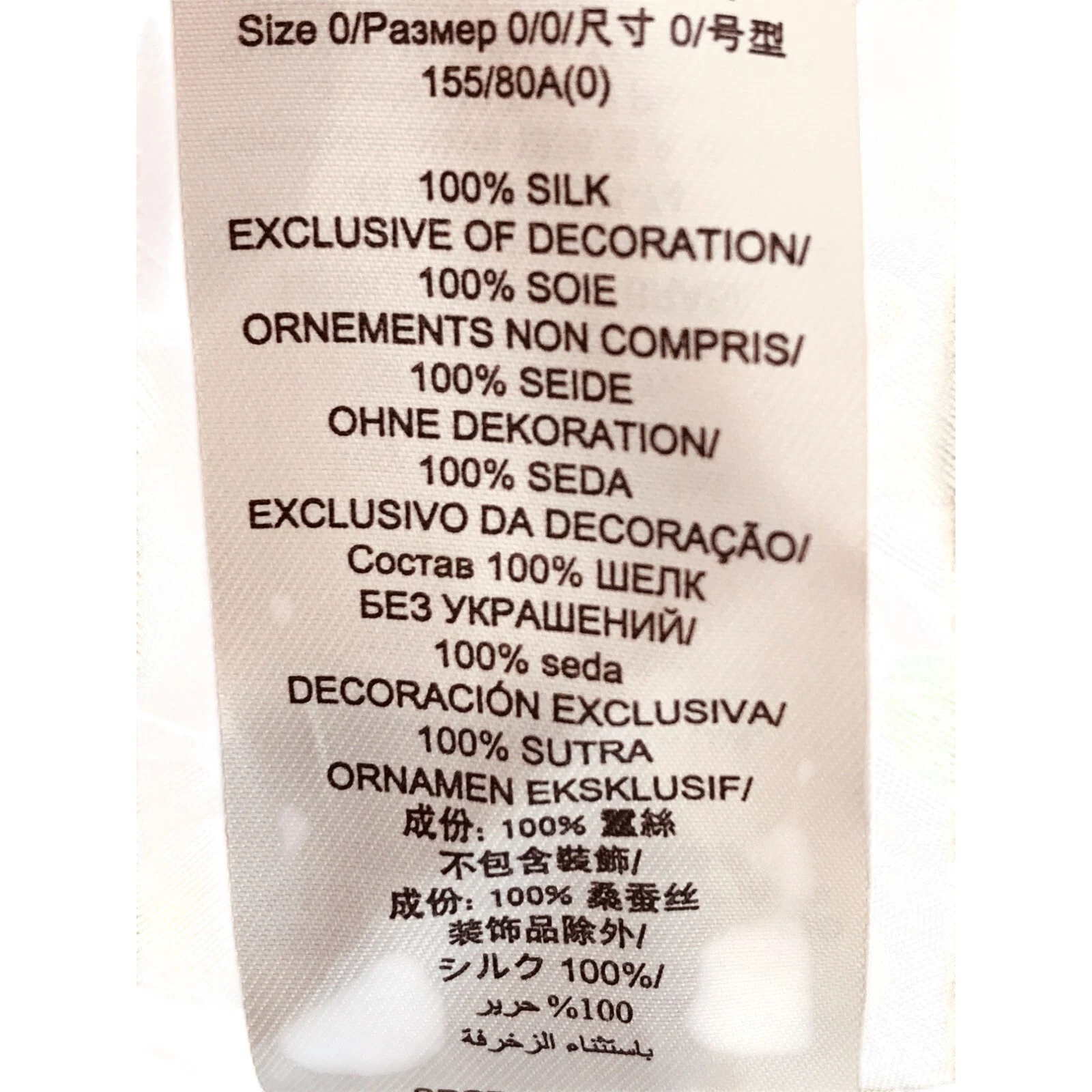 Abito donna Tory Burch spalle scoperte a pois 100% seta taglia 0 corpetto smocked