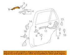 TOYOTA OEM 10-24 4Runner Rear Door Lock Hardware-Handle, Outside 6921035220B0