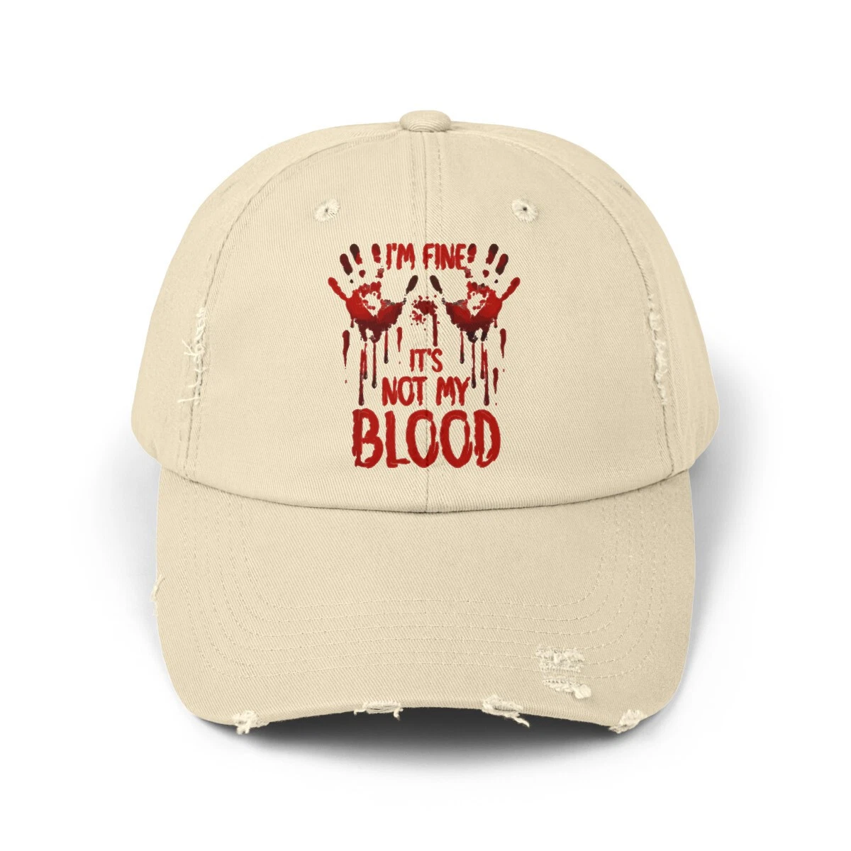 I'm Fine It's Not My Blood Unisex Distressed Cap