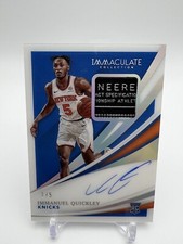 2020-21 Immaculate Immanuel Quickley On-Card Laundry Tag True RPA 1/5 1st Print