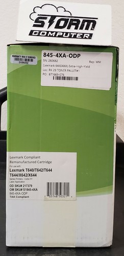Preserve Remanufactured Compatible Lexmark Toner Extra HY 845-4XA-ODP Black - Picture 2 of 3