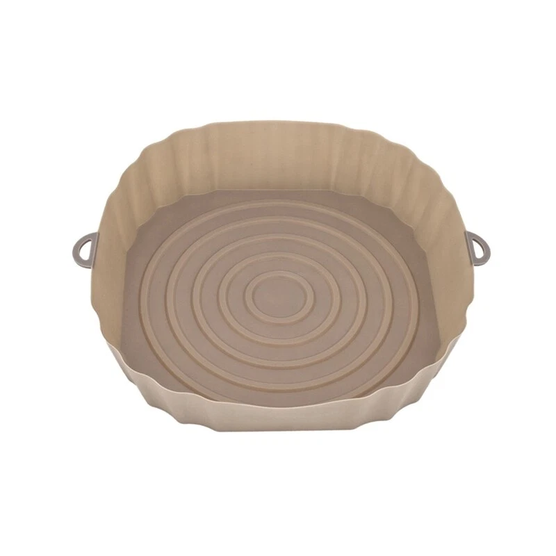 Air Fryer Baking Tray Silicone Pot Reusable Thin Round Home Kitchen Pizza Mat