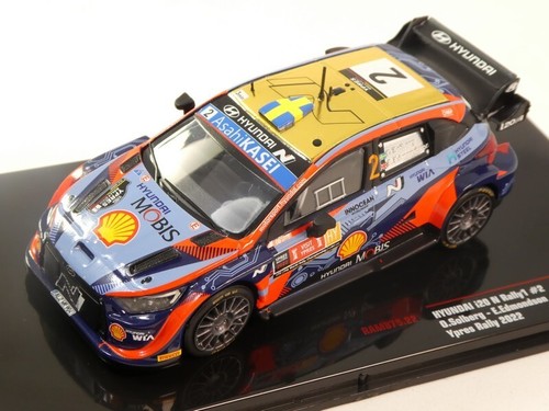 Miniature Ixo 1/43 - Hyundai I20 Rally1 Team Mobis #2 - Ypres 2022 - Solberg