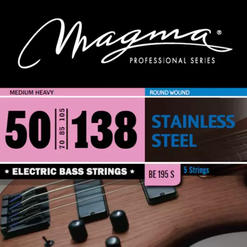 Magma Electric Bass Strings Medium Heavy - Stainless Steel RW - LS 34" 5 Strings