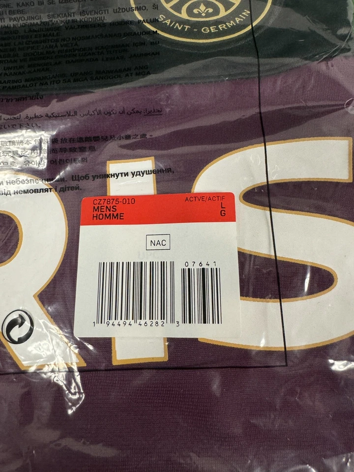 Camiseta deportiva Nike Jordan Paris Saint-Germain PSG manga larga talla grande CZ7875-010 Foto 4 de 4