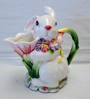 Spring Collection By Corner Ruby Creamer Bunny Rabbit Easter 4.5'' Farmhouse