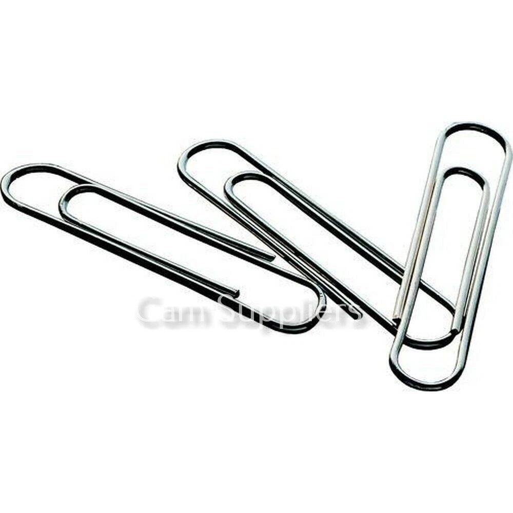 Quality Plain Paper Clips 22mm Polished Steel Metal