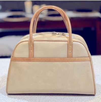 Louis Vuitton Tompkin LV Vernis BA0013 Beige/Brown Leather Handbag/Satchels Bag