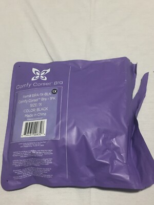 C283 COMFY CORSETT Bra Black Size 1X