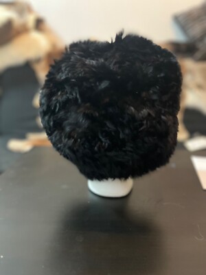 Made in USA 100% Alpaca Fur Black Hat Size XL Silk Lining | eBay display picture 1