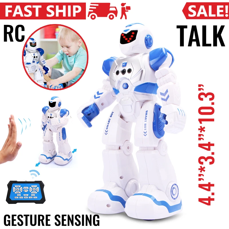 Black Friday 2023 Rc Robot Jouet, Robot Télécommandé Gesture Sensing  Dancing Programmable Smart Robot Pour Enfants Âge 3 4 5 6 7 8 12 Ans Filles  Noël