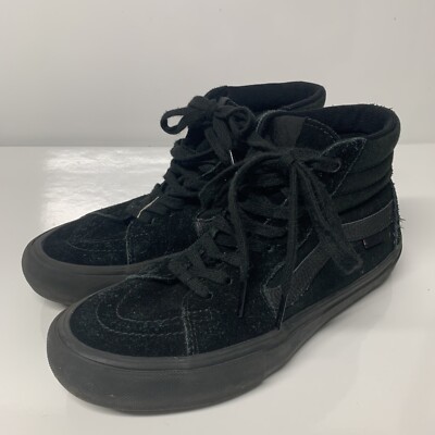 Vans Men's Pro Sk8-Hi Canvas Suede Black Blue Skate Shoes Size 6.5 / 38.5