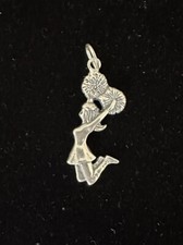 925 Sterling Silver Cheerleader Charm - Cheerleader Pendant - Cheer Squad Gift