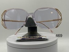 Vintage Oversize Sunglasses NOS Nana Lavender Lens Crystal Pink/Gold 80s-90s