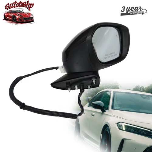 For Honda Civic 2022-2023 Black Right Passenger Side Mirror Blind Spot Assembly