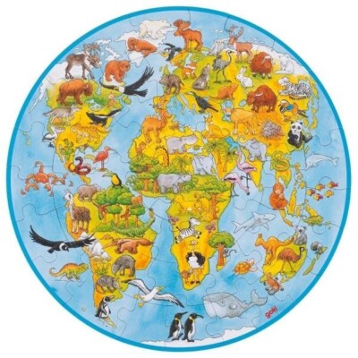 XXL Puzzle Welt und Tiere 49 Teile Kinderpuzzle