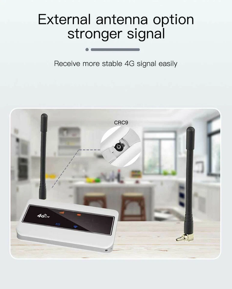Portable built-in battery, 4G LTE Wifi router mobile modem 150Mbps hotspot SIM c - Image 2 of 4