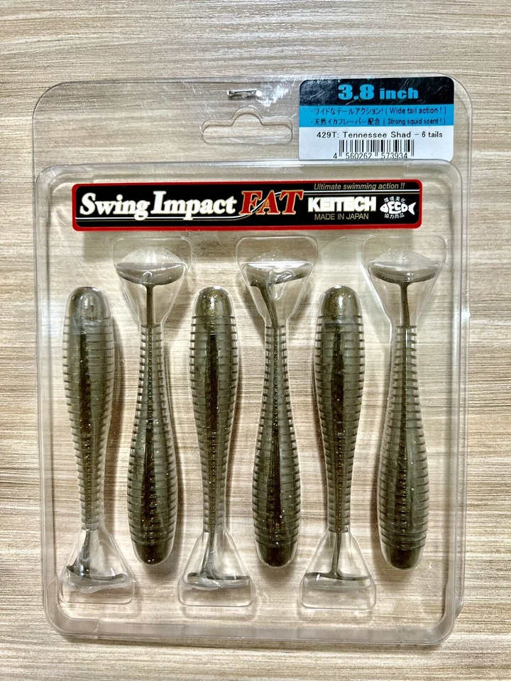 Ceitech Swing Impact Fat Paddle Tail Swimbaits, pesca de lubina, ¡Envío gratuito! Nuevo con etiquetas Foto 2 de 4