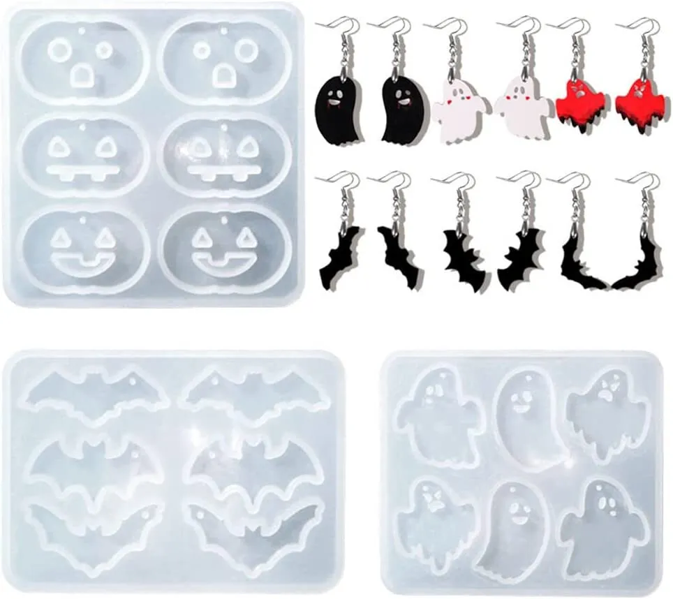 Pumpkin Earrings Ghost Resin Earrings Molds Silicone Epoxy Resin