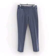 Tommy Hilfiger Slim Fit Navy Blue Straight Leg Ankle Dress Pleated Pants Size 4