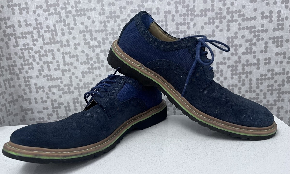 Robert Graham Bethune 3 Blue Lace Up Casual Shoes Men display picture 1