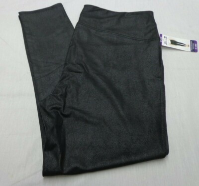 SEVEN7 FAUX LEATHER LEGGINGS BLACK 