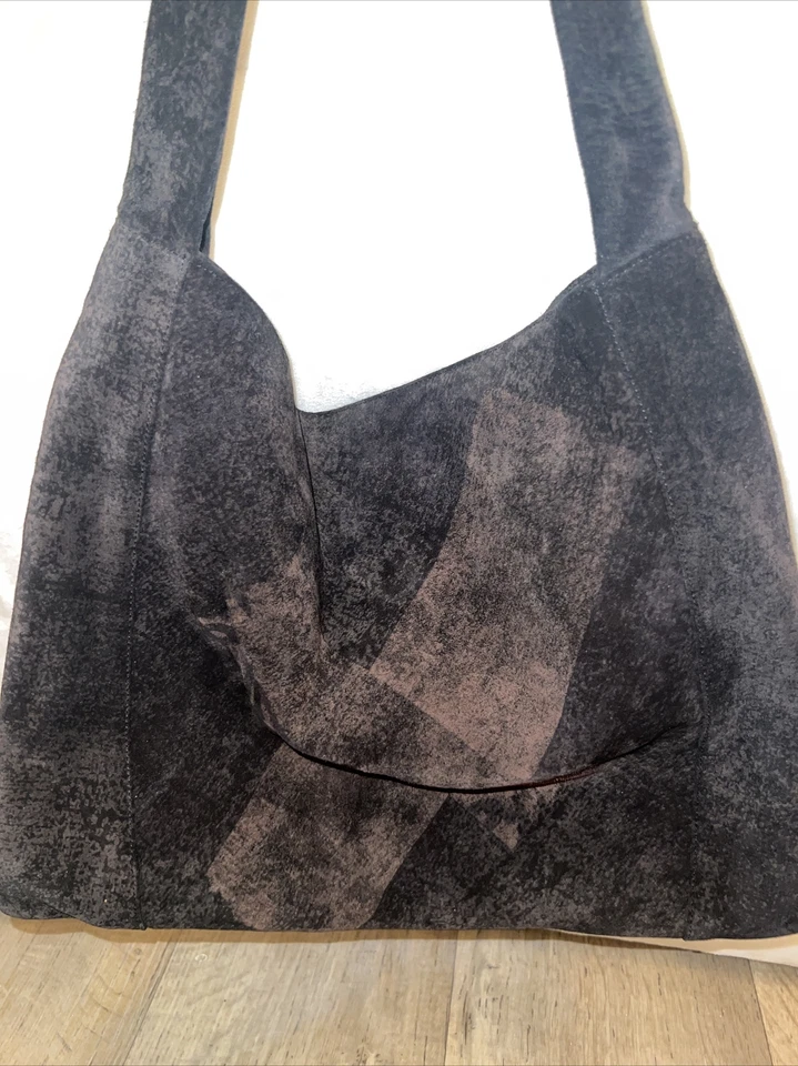 Винтажная замшевая сумка через плечо De Vecchi от Hamilton Hodge Италия - Изображение 3 из 4