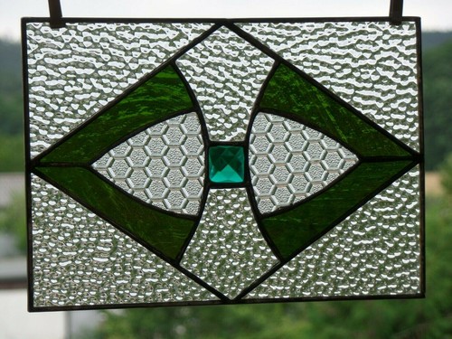 Bleiverglasung Fensterbild / Möbelverglasung / Sichtblende Art Deco - Bild 1 von 9
