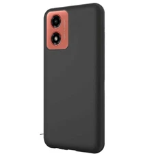 For MOTOROLA MOTO G04s CARBON FIBRE CASE SHOCKPROOF HEAVY DUTY BLACK PHONE COVER