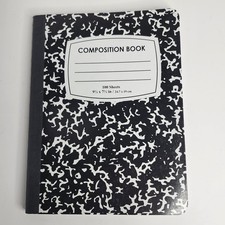 Vtg Composition Book, 7-1/2" x 9-3/4", 100 Sheets-Wide Ruled School Office