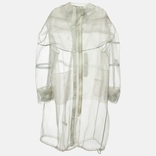 Dior Homme Sage Green Sheer Tulle Hooded Long...