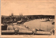 Coblenz Germany Mosel River Scenic View Antique Postcard