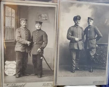 RARE - GROUP OF TWO ORIGINAL EARLY 1900's-WWI GERMAN SOLDIER PHOTOS