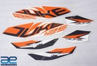 Compatible With KTM Duke 125 2019 Full Graphics Decals Sticker Kit Orange Tank