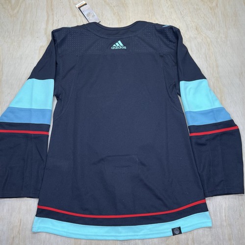 NEW SM 50 Seattle Kraken Adidas Home Blue NHL Hockey Jersey GT5622 - Picture 11 of 18