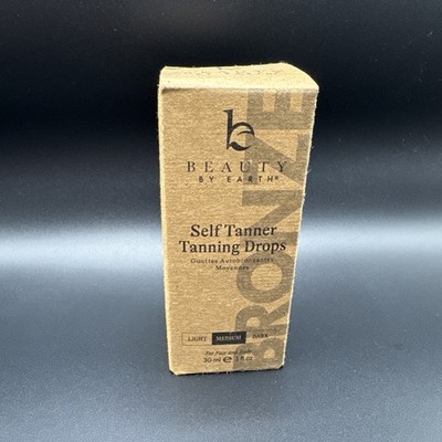 Beauty By Earth - Self Tanner Tanning Drops for Face or Body, Medium , 1oz