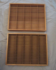 2 Napa Valley Box Company 100 Cassette Tape Wood Storage Holder Wall Mount
