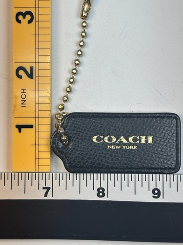 Coach schwarz/braun Leder Taschenanhänger, Schlüsselanhänger Schlüsselanhänger Anhänger