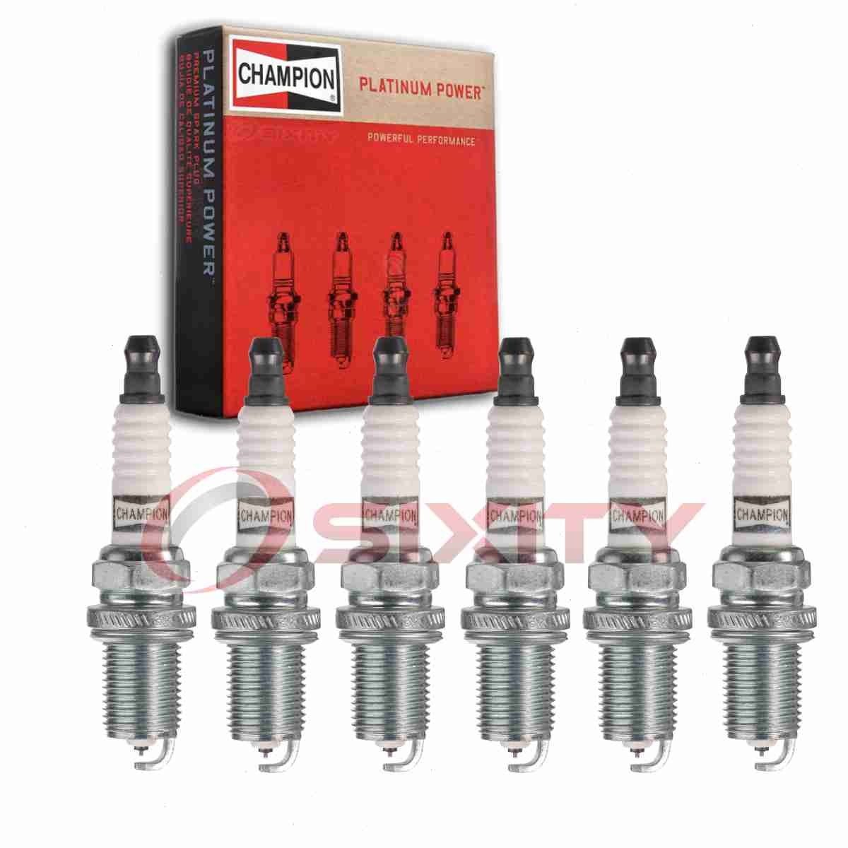 6 pc Champion Platinum Spark Plugs for 2001-2004 Nissan Xterra 3.3L V6 qz