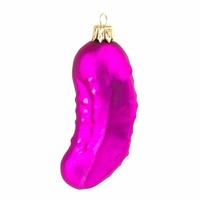 Donkey Products Weihnachtsgurke Baumschmuck Christbaumschmuck Glas Pink 11 Cm