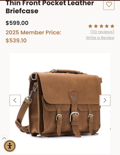 Saddleback Leather Thin Front Pocket Briefcase & Leather Storage Bag ...