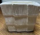 Vintage McCoy Square Textured Bark Pattern Planter Cream 4”x4” 1940’s-50’s