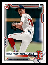 2021 1st Bowman Draft Elmer Rodriguez-Cruz Red Sox #BD-37 Centered Mint